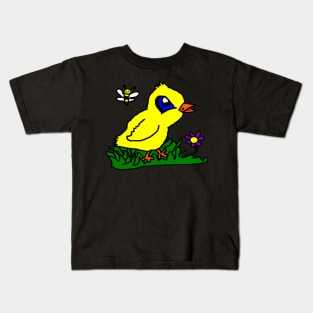 Yellow Chick and bumble bee Kids T-Shirt